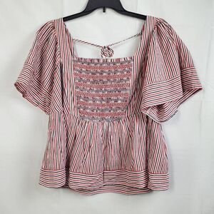 Old Navy Striped Red and White Women's Top